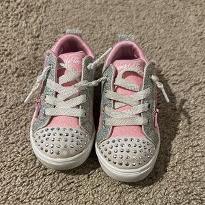 Pink and Silver Kids Shoes